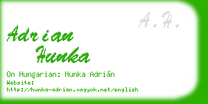 adrian hunka business card