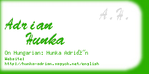 adrian hunka business card